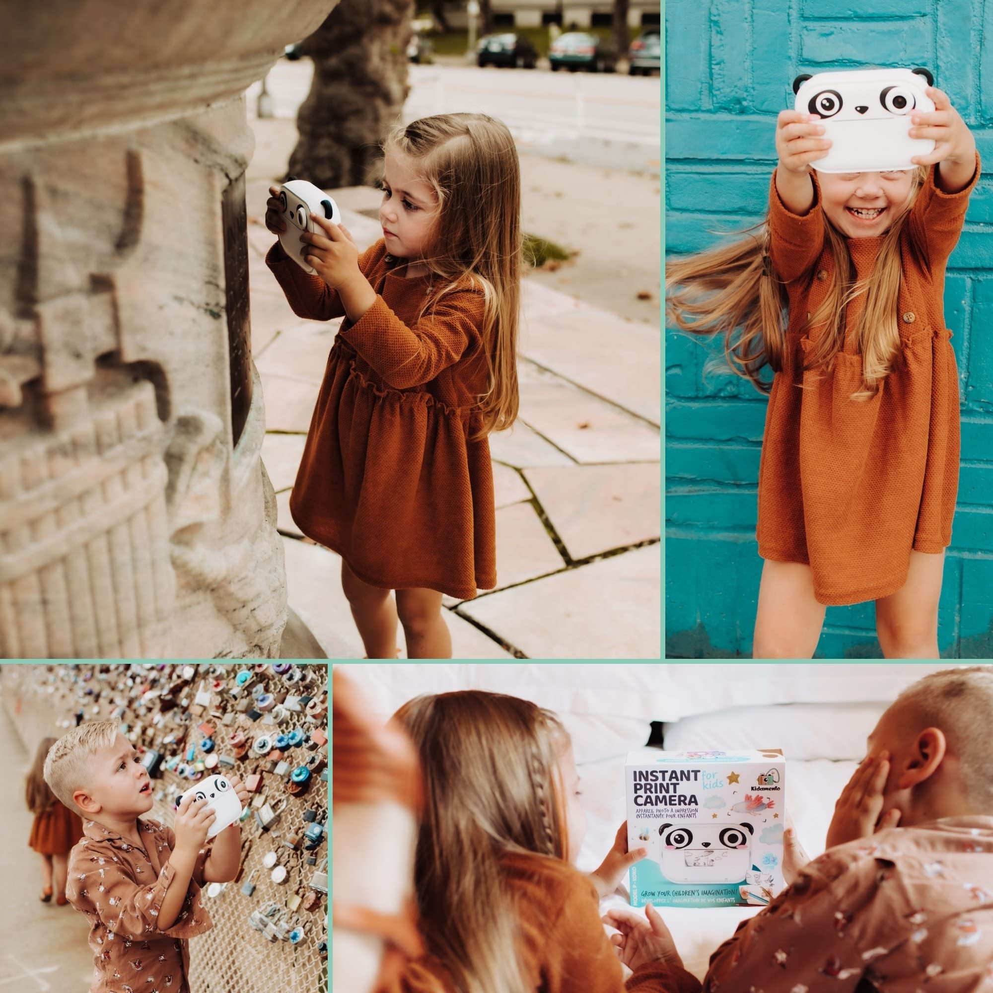 Kidamento Instant Print Kids Digital Camera & Video Camcorder With Selfie Camera, Scavenger Hunt Photobook, 32Gb Memory Card   M